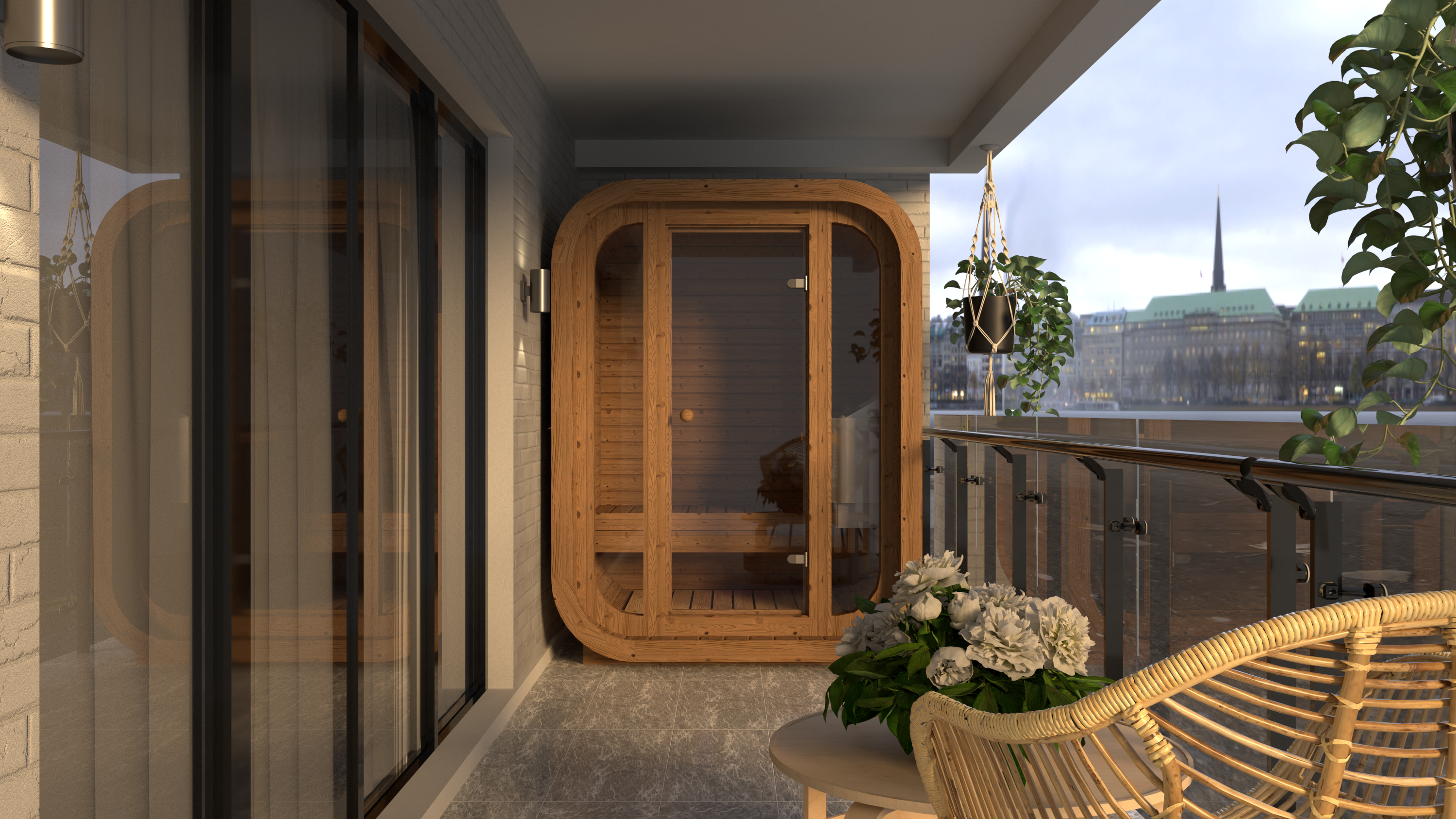 Thermowood Square wellness sauna